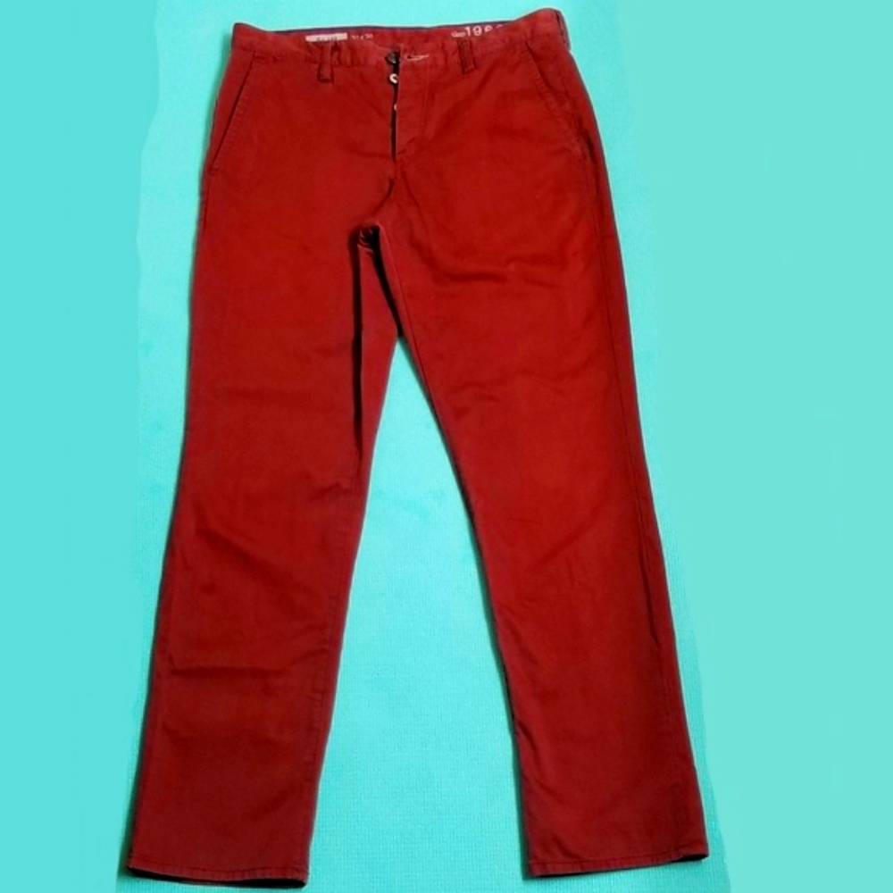 Men's Maroon Gap Pants 30 Γ 30 Slim